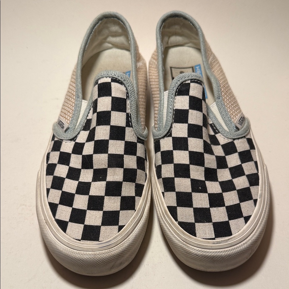 Vans Black and White Checkered Slip-On Sneakers